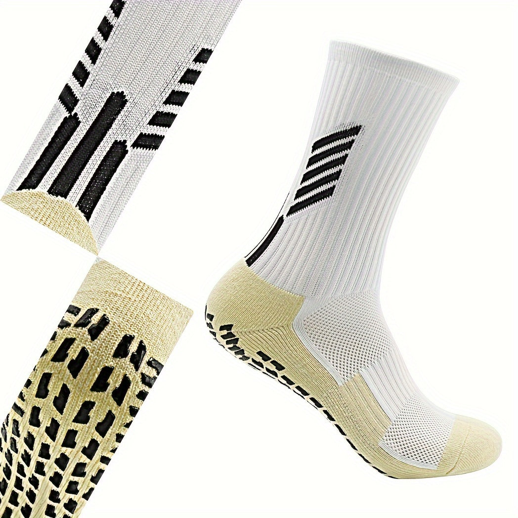4pairs Breathable Non Slip Soccer Socks Crew Socks
