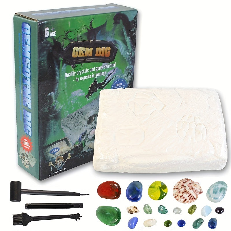 Children's Gemstone Shell Archaeological Digging Toys DIY Fairy Edu