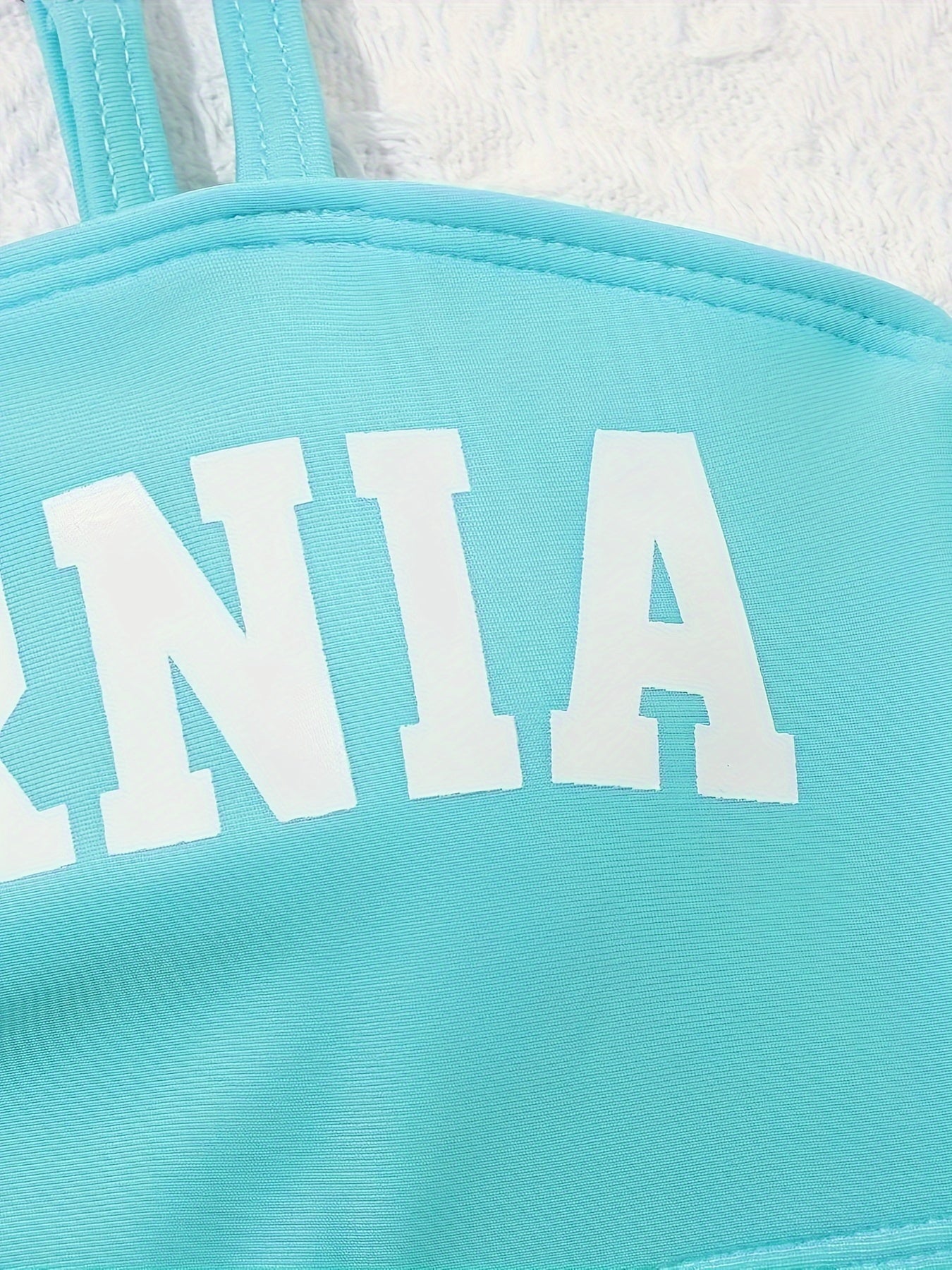 4pcs California Print Swimwear Set for Girls