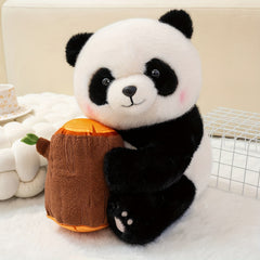 4 Style Panda Plush Toys 9 84in Soft Stuffed Animals Bamboo Stump Leaf Pillow