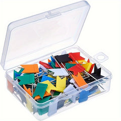 50pc Map Flag Push Pins in Assorted Colors