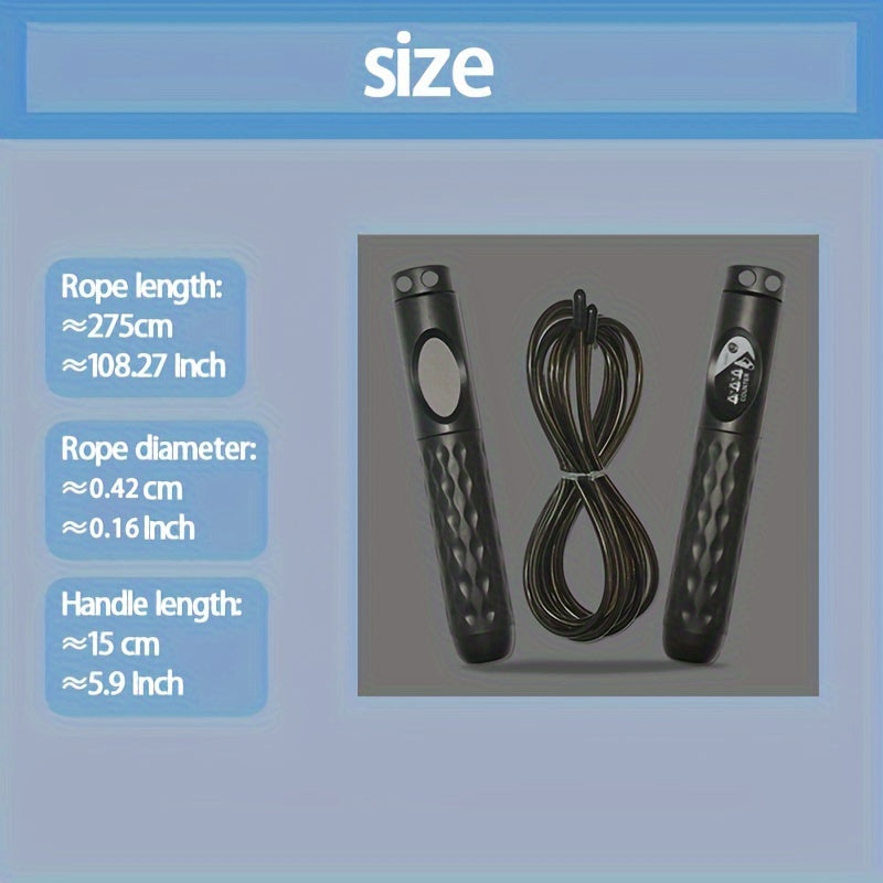 Adjustable Counting Jump Rope for Fitness Workout Exercise and Weight Loss