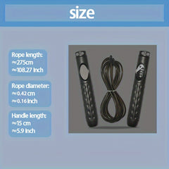 Adjustable Counting Jump Rope for Fitness Workout Exercise and Weight Loss
