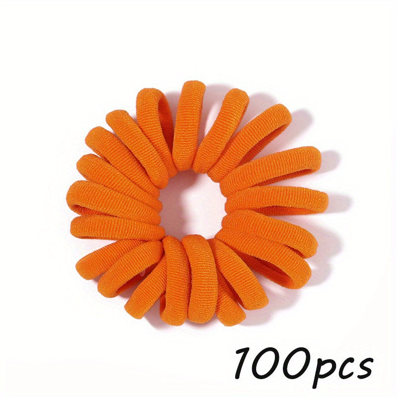 100pcs Sweet Candy Nylon Elastic Hair Ties - Girls Holiday Gift