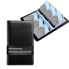 Leather Business Card Holder Book 240 Card Capacity