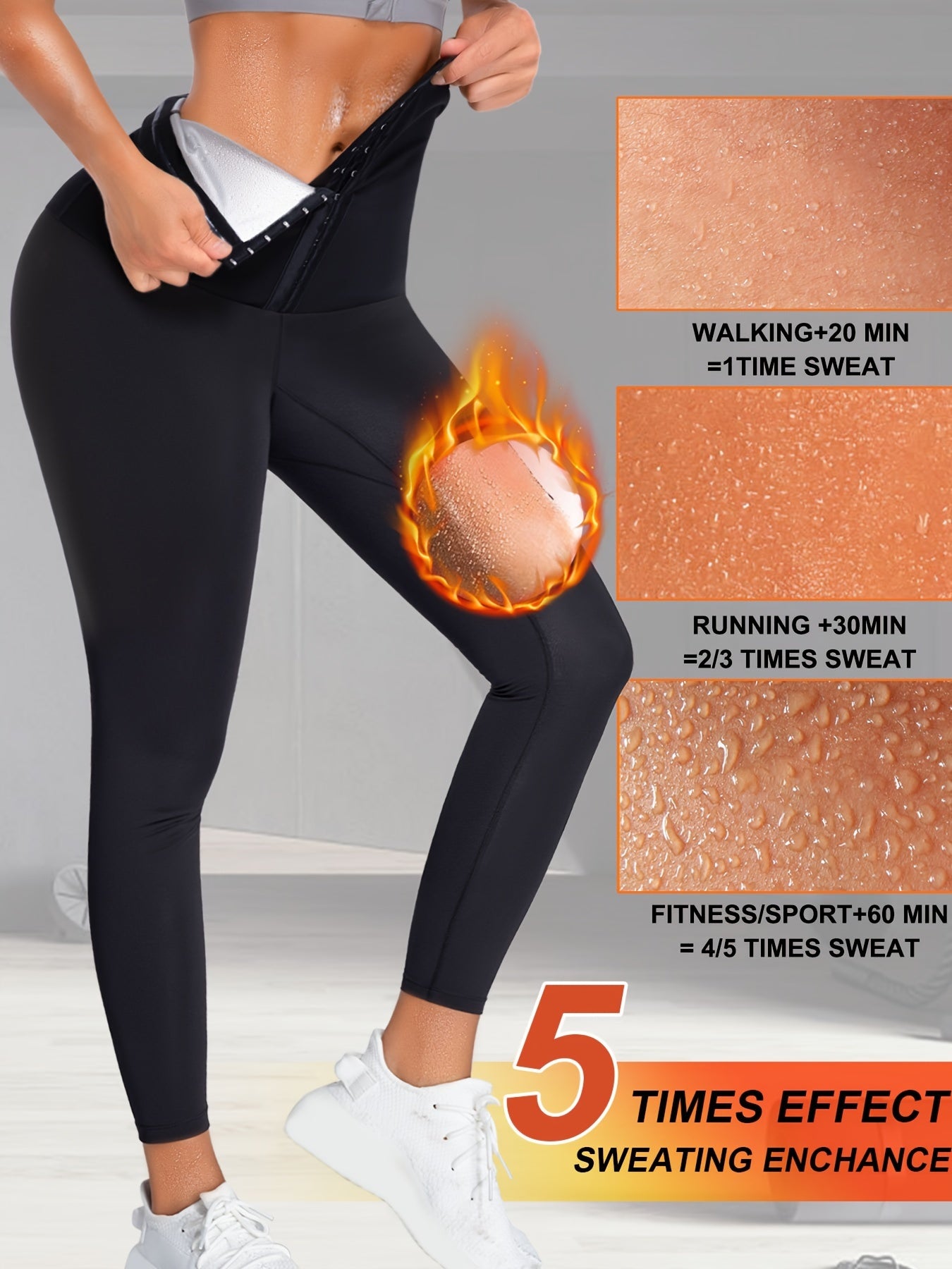 High Waist Yoga Workout Running Sweat Sauna Pants Women's Activewear