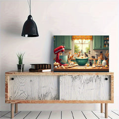 Cat Themed 5D Diamond Painting Kit for Adults - Kitchen Scene