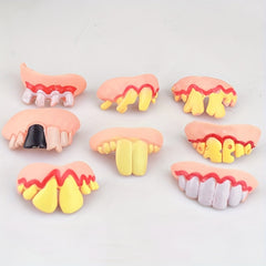 3pc Colorful Prank Dentures Halloween Gags