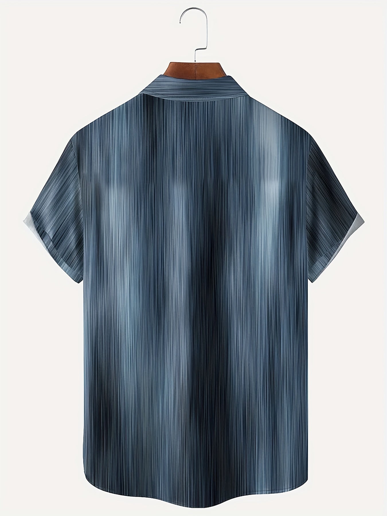 Vintage Gradient Stripe Print Shirt for Men