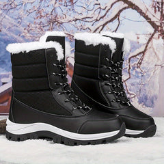 Women's Non slip High Tube Snow Shoes Warm Thick Bottom Shoes