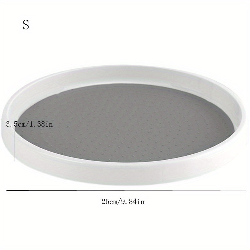 360u00b0 Rotating Seasoning Tray Dip Bowl Fruit Dish Bathroom Shelf Storage Rack