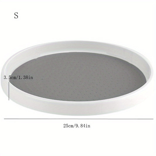 360u00b0 Rotating Seasoning Tray Dip Bowl Fruit Dish Bathroom Shelf Storage Rack