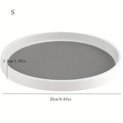 360u00b0 Rotating Seasoning Tray Dip Bowl Fruit Dish Bathroom Shelf Storage Rack