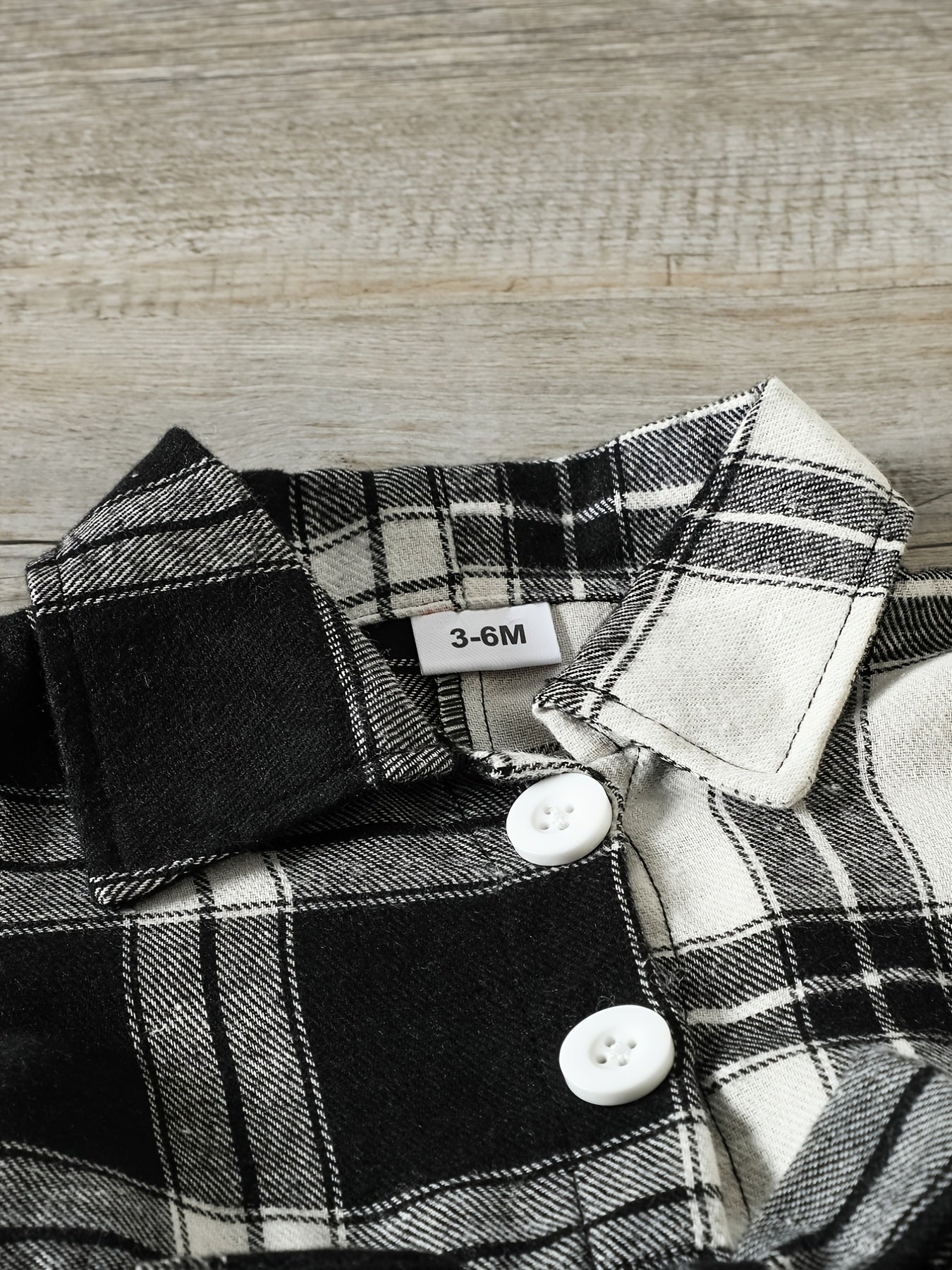 Plaid Contrast Ruffle Cuff Tunic Dress Baby Girls