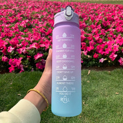 3pc 300 750 2000ml Water Bottle Time Marker Leak Proof Gradient Sports Plastic