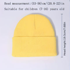 3pcs Women's Kids Winter Knitted Beanies