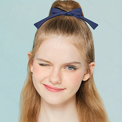 6pcs Satin Bow Knot Hair Tie Elastic Band Ponytail Holder Hair Accessories