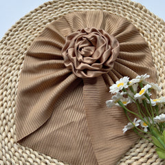 Baby Girls Flowers Decor Cap Soft Hair Wrap Head Accessories
