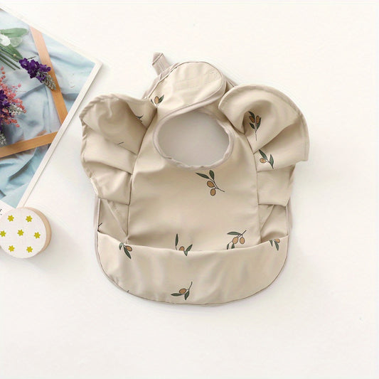 Waterproof Baby Bib Sleeveless With Pocket Bear Lemon Pattern