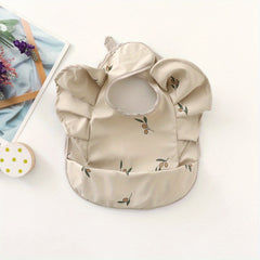 Waterproof Baby Bib Sleeveless With Pocket Bear Lemon Pattern