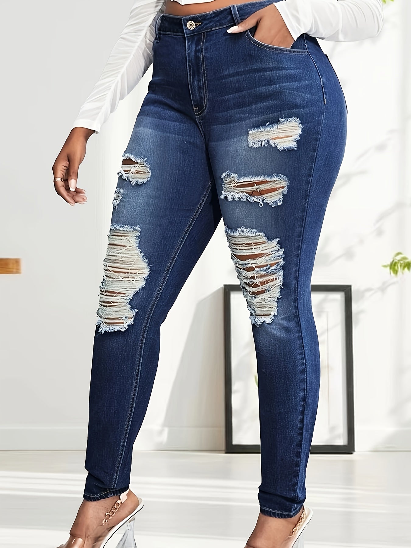 Women's Plus High Rise Skinny Jeans