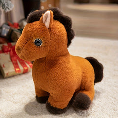 Plush Horse Stuffed Animal Toy Soft Brown & Fur Halloween Themed Gift