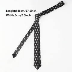 Classic Skull Pattern Tie For Men