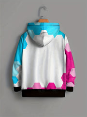 Boy's Gradient Block Hoodie Long Sleeve Hooded Sweatshirt