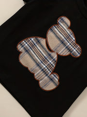 Baby Boys Cotton Plaid Bear Tee & Shorts Set for Spring Summer