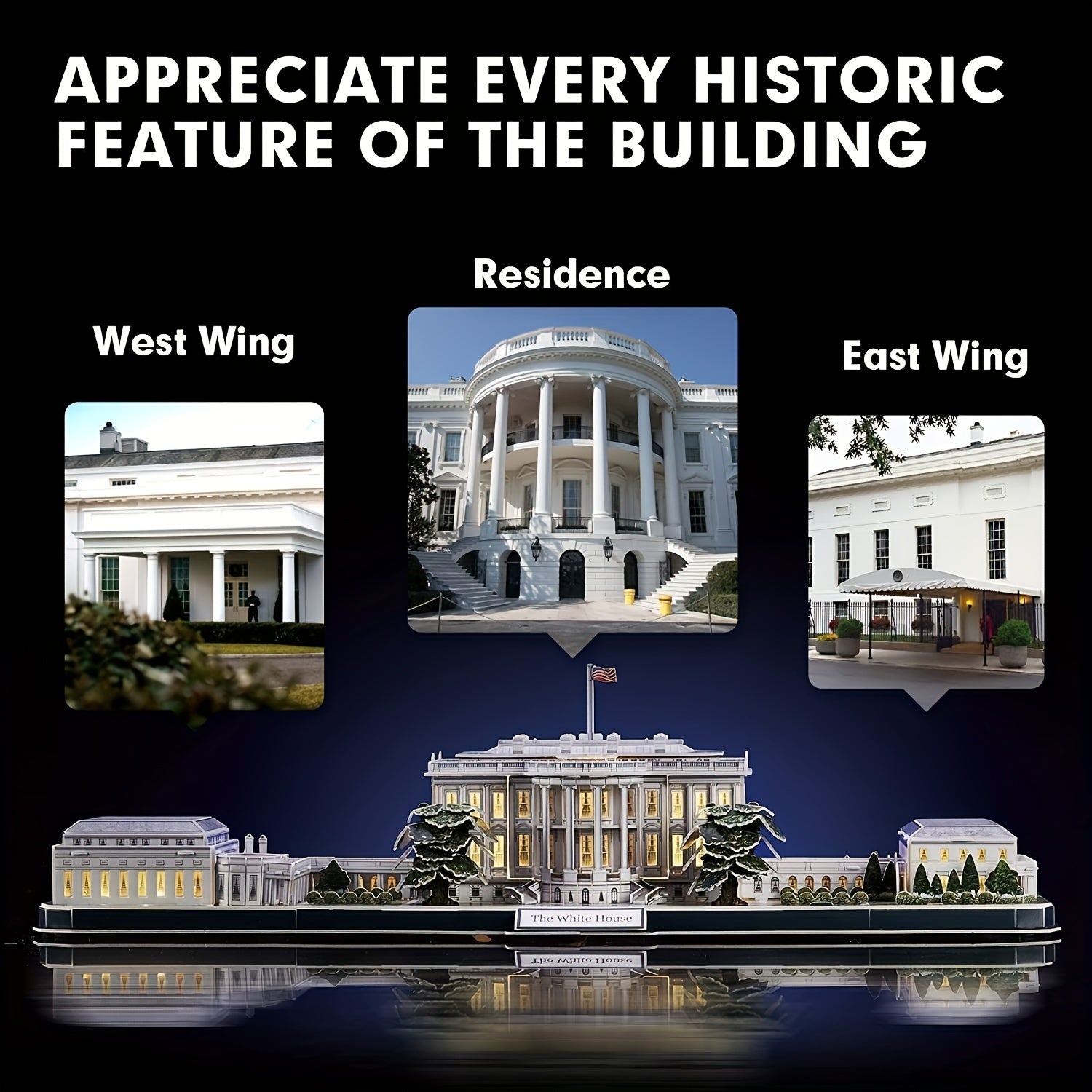 3D Rotatable House Puzzle Construction Model Table Decoration Birthday Gift