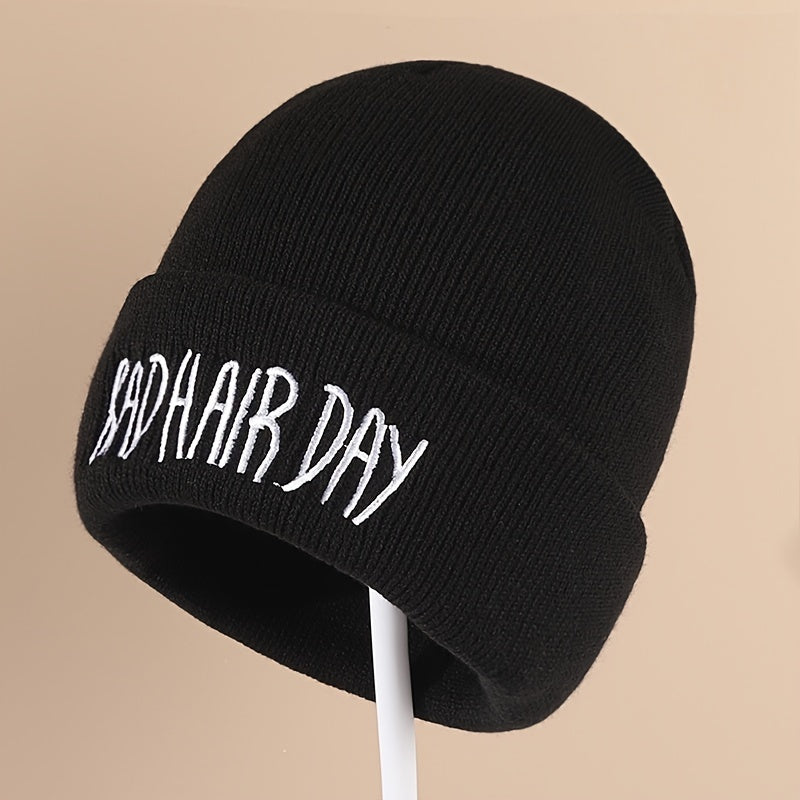 Hip Hop Knitted Hat Embroidered Beanie