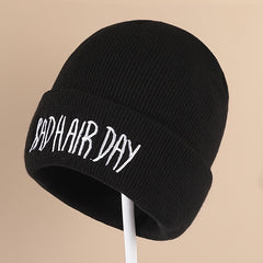 Hip Hop Knitted Hat Embroidered Beanie