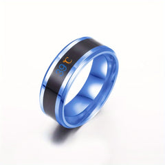 Stainless Steel Single Ring Casual Jewelry For Couples