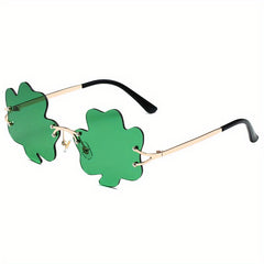 Green Four Leaf Sunglasses for St Patrick's Day