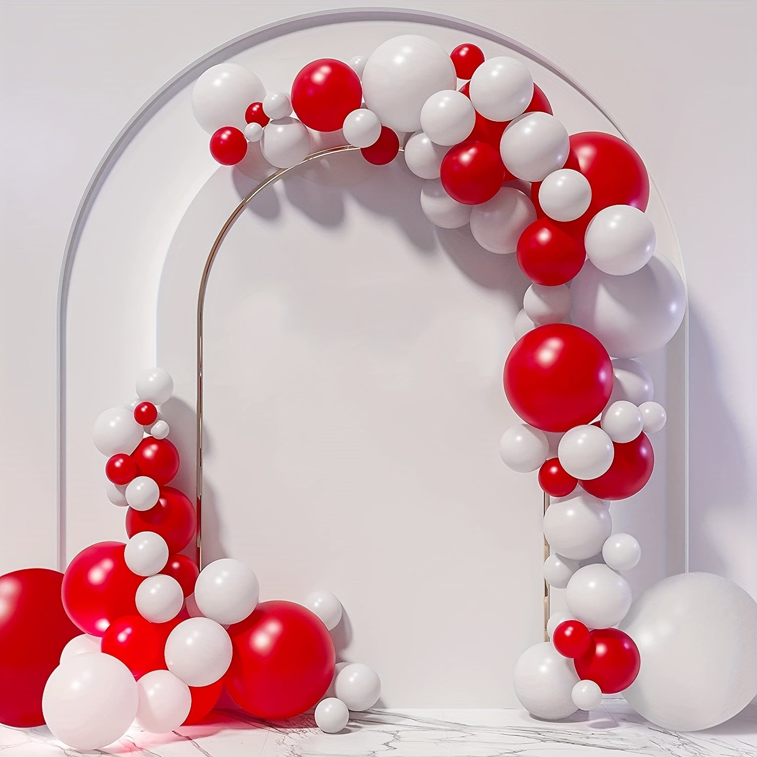 134pcs Red Balloon Garland Set, Variety of Sizes 4-12in, Matte Latex Balloons