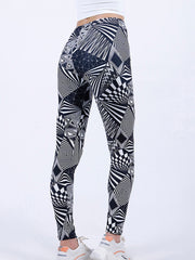 Geometric Print Cropped Comfortable Pants
