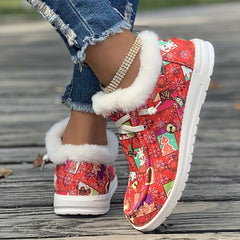 Women's Christmas Style Snow Boots Non Slip & Warm