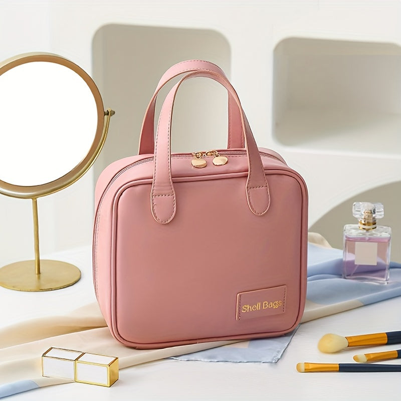 Large Capacity Portable PU Makeup Bag with Zipper