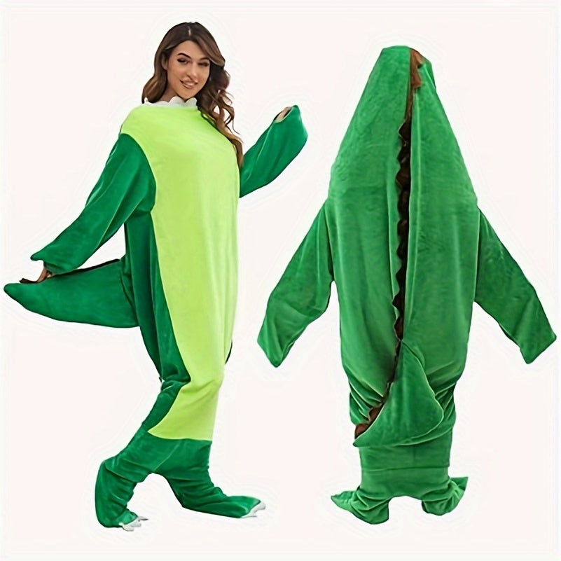 Dinosaur Wearable Blanket Cozy Sleeping Bag For Camping