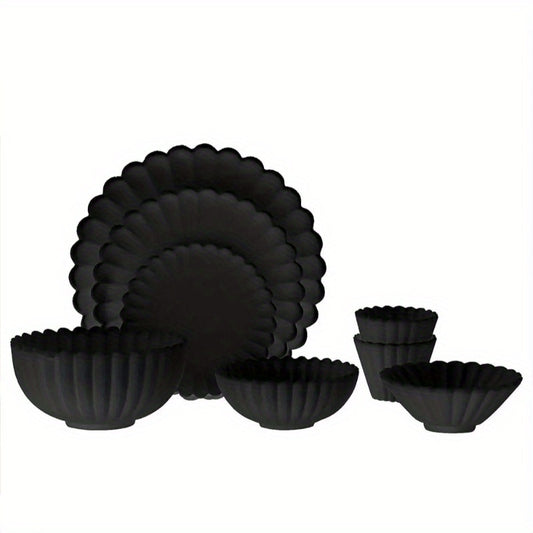 8pcs 1:6 Dollhouse Tableware Utensil Set for Kitchen Furniture Photo Props