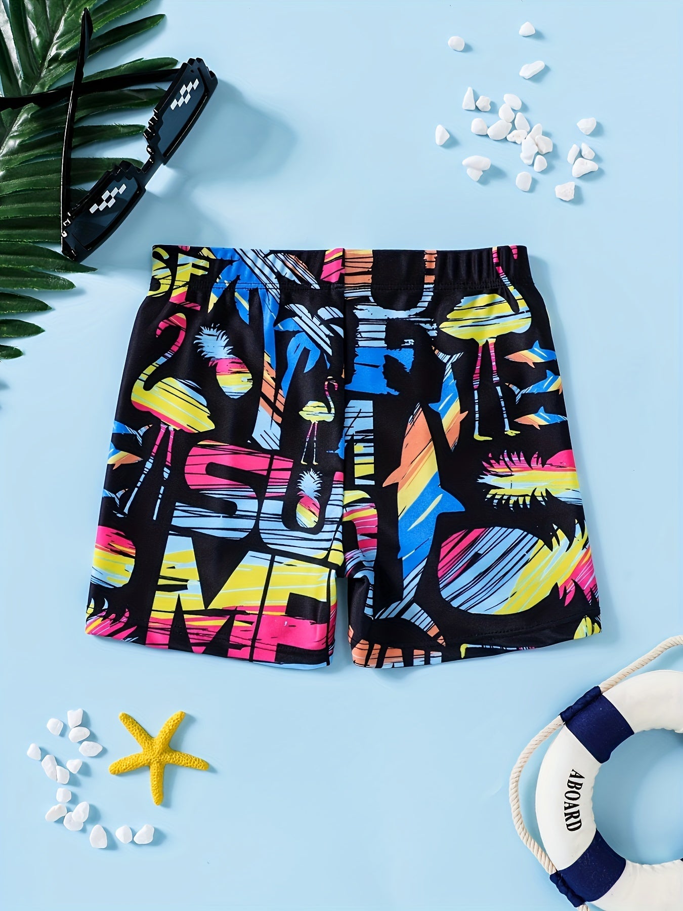 Boys Leaf Swim Trunks Surf Shorts Kids Casual Clothes