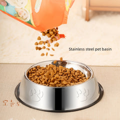 Stainless Steel Dog Feeder Bowl - Non Spill Non slip Dog Food Bowl