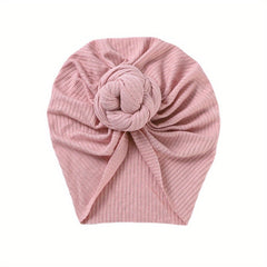 Warm Soft Hat Flower Elastics Turban Hat For 0-3 Years Baby