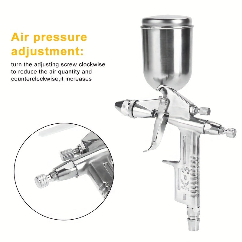 Air Spray Paint Gun 0.5mm Nozzle Size 125ml Pneumatic Spray Gun