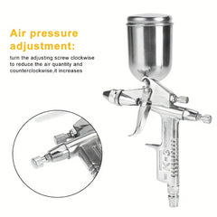 Air Spray Paint Gun 0.5mm Nozzle Size 125ml Pneumatic Spray Gun