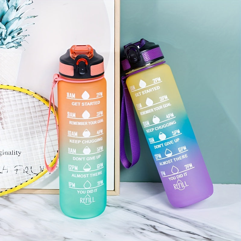 1000ml Gradient Water Bottle for Travel Sports