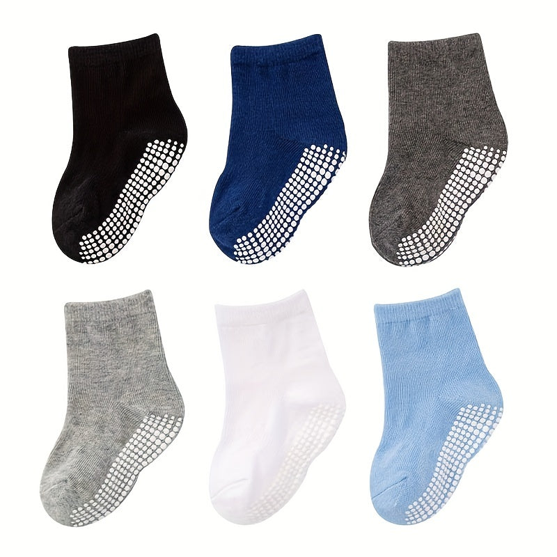6 Pairs Baby Non-slip Toddler Socks Girls Anti-skid Cotton Sock
