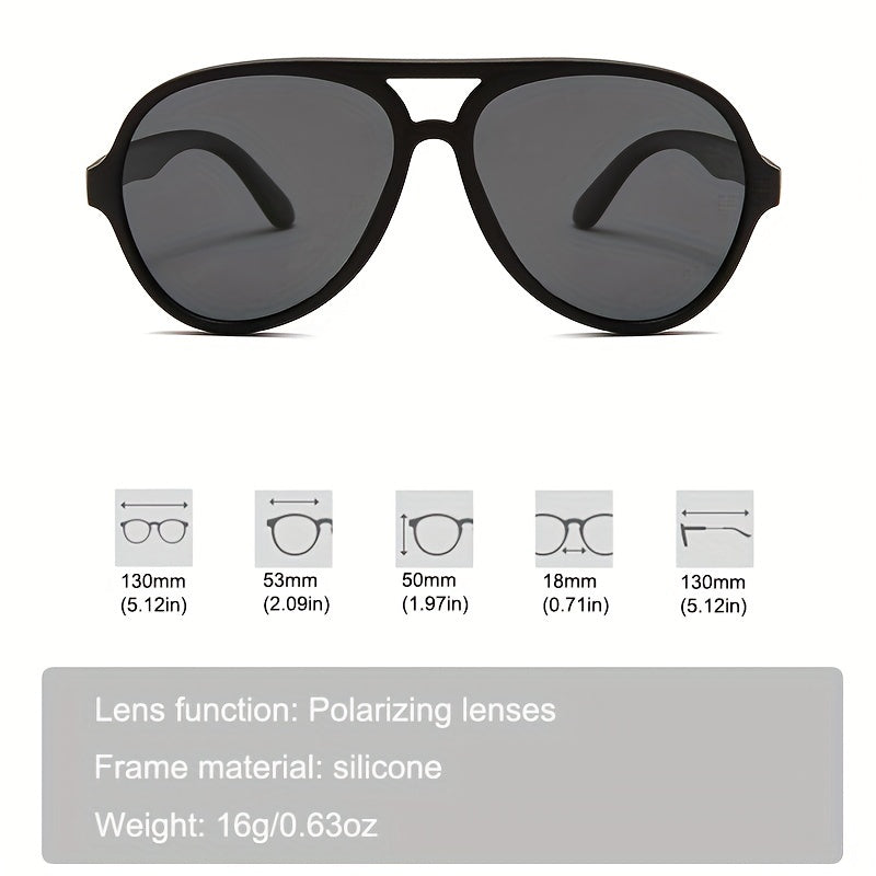 Children's Polarized Pilot Sunglasses Silicone Glasses