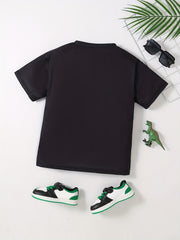 Boys Dinosaur Graphic Tee-Crew Neck & Short Sleeves