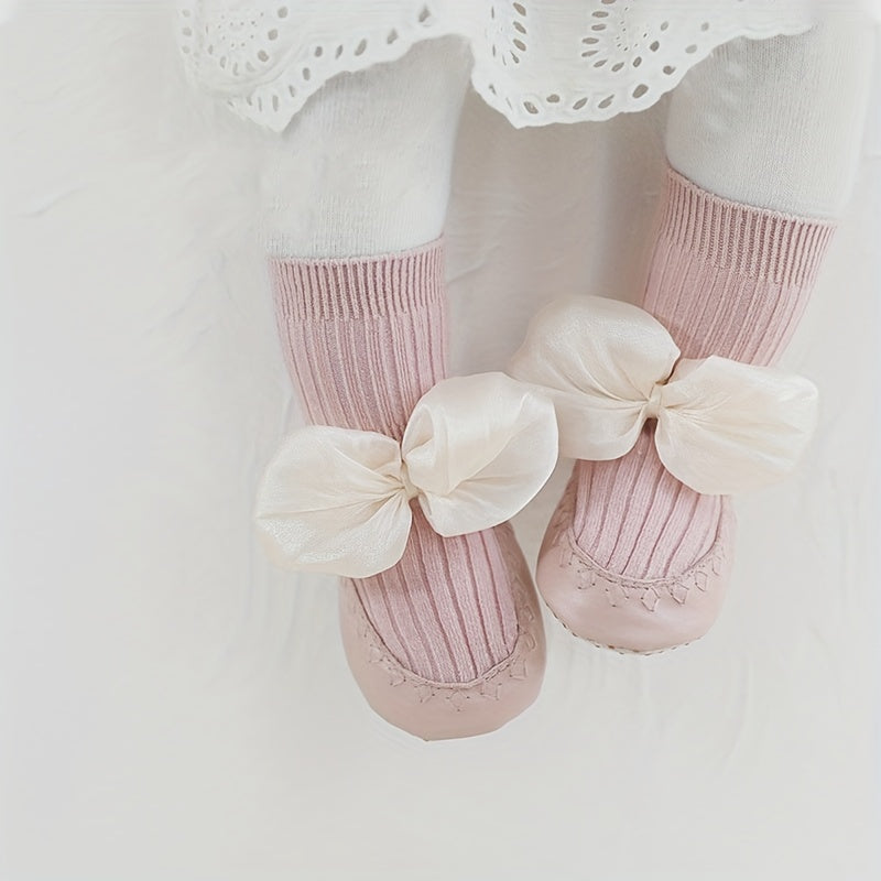 Baby Girls Kids Floor Shoes Socks Bowknot Princess Socks